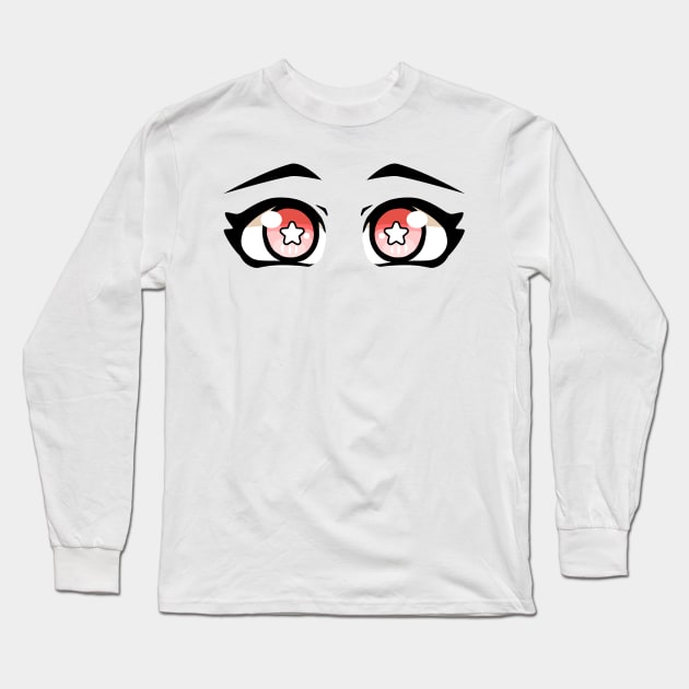 Anime Eyes star red Long Sleeve T-Shirt by Miss_Akane